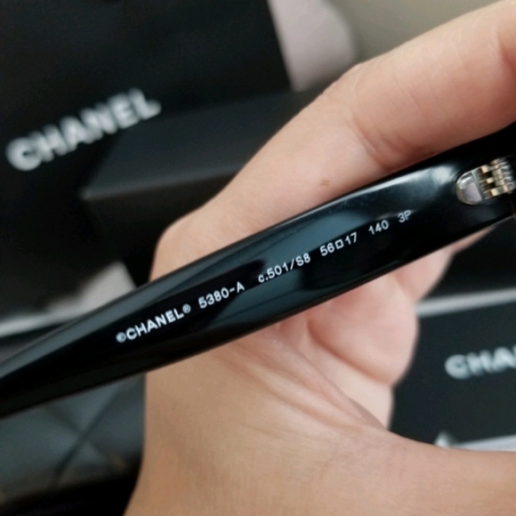 Chanel Square Sunglasses, Polarized Lenses, Black - Picture 4 of 8